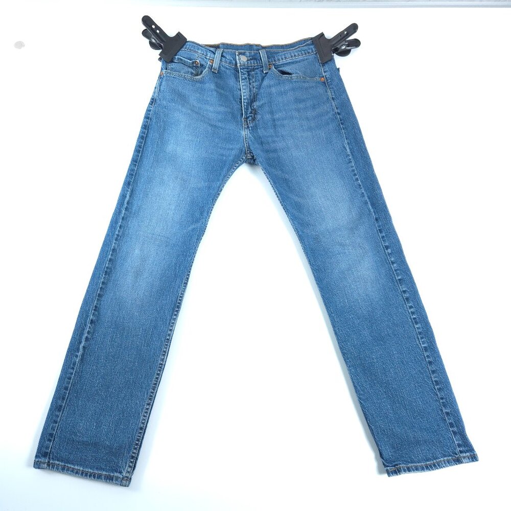 Levi’s 505 Jeans Men 32x30 Blue Regular Fit Stretch Straight Leg Denim